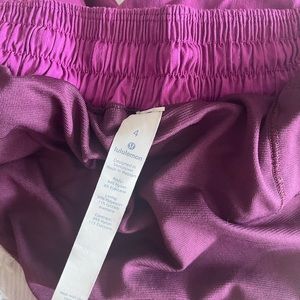 Purple Lululemon Hotty Hot Low Rise Shorts
